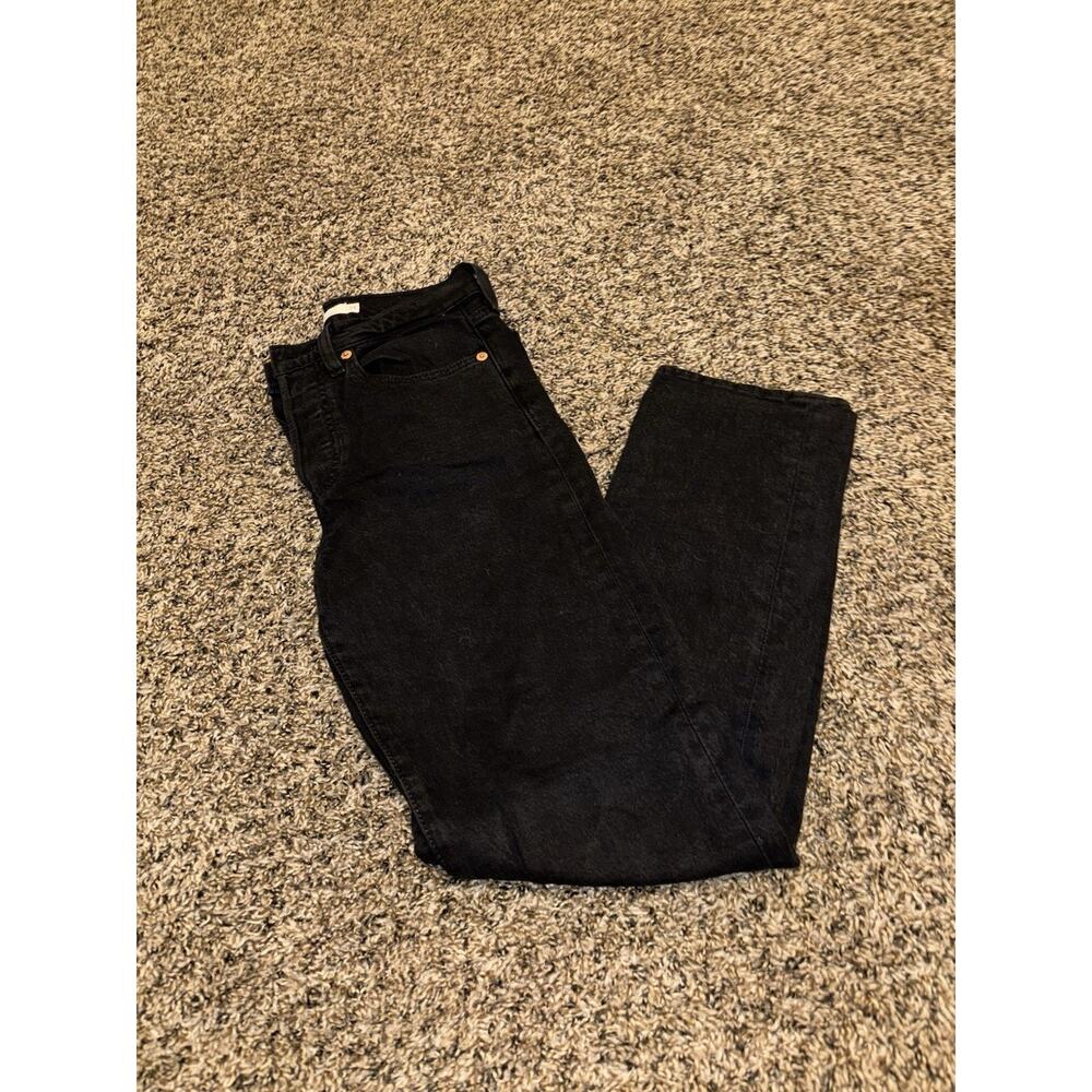 Levis Premium Womens Size 25x27 Black Straight Leg Jeans